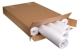 Exacompta - Réf. 39651E - Carton de 5 recharges papier FOREVER pour tableaux de conférence - papier recyclé 60 g /m2- 50 feuilles unies - 65 x 100 cm - sous film plastique - certifié Ange Bleu