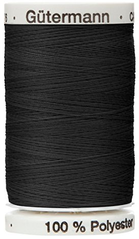 Gutermann Nähgarn, extra stark und dick, Farbe 000, Polyester, für Jeans und Knoopf-Stich (1 x 30 Meter Spule)