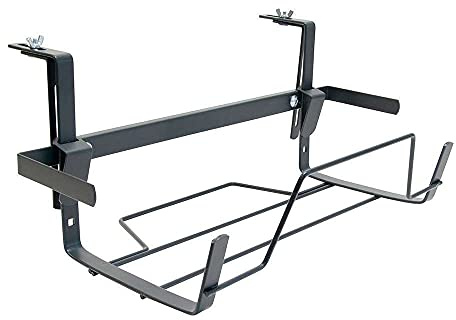 Louis Moulin Soporte de jardín Extensible de Hierro Plano Gris Martillado 44 a 65 x 18 cm