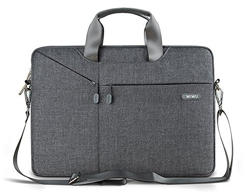 13 - 13.3 Zoll Surface Pro Tasche Wasser beständiger glatt Gewebe Umhängetasche mit Abnehmbar Schultergurt und Tragbar Griff für 13 Neu Macbook Pro Touch Bar / Ultrabooks bis 13.3 Notebooks von WIWU