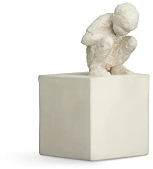 Kähler Der Neugierige H12.5 cm Character Skulpturen Unglasiert, Weiss