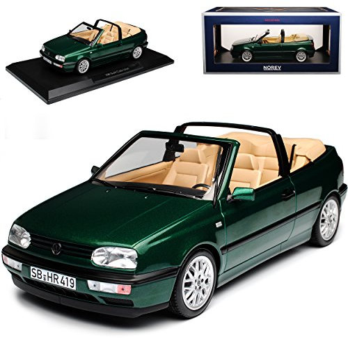 Norev Volkwagen Golf III Cabriolet Blau Grün Metallic 1991-1998 1/18 Modell Auto