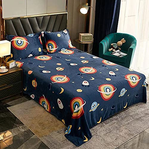 Stillshine. Kuscheldecke Flauschige Wohndecke Decke Warm & Weich Für Kinder, Microfaser flanelle Fleecedecke, Falten Sofadecke Tagesdecken (Raum Planet,200X230cm)