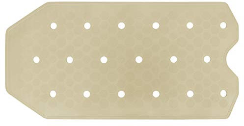 Lashuma Sicherheitseinlage Sissi mit Punkte Motiv, Einfarbige Wannenmatte Falken Braun, Kautschuk Badewanneneinlage 72x36 cm