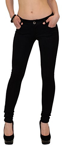 ESRA Damen Hose Skinny Hose Treggings Stretch Hose elastische Tregging bis Übergröße T01