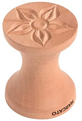 Marcato Corzetti Mold Kit, Fresh Pasta Stamps, Sun Shape + Flower Shape, Solid Wood, Made in Italy