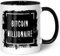 GRAVURZEILE Bedruckte Tasse mit Spruch - Bitcoin Millionaire - Lustige Geschenke - Spülmaschinenfest - Geschenk für Freunde & Kollegen - Geschenk für Büro & Alltag - Farbe: Schwarz & Weiß