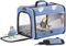 Interfashioner® Vogelreisetasche für Sittiche, Papageien, Nymphensittiche, kleine Vögel, Vogelreisetasche mit Metallwanne und Stehstange (blau)