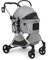 Hundebuggy mit Klappfunktion Pet-Stroller Hundewagen Buggy für Hunde und Katzen Haustierwagen Katzenbuggy, Für Mehrere Haustiere, Mittelgroße Hunde und Katzen, Grau Plus, 73 x 55 x 100 cm, 20KG
