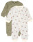 PIPPI Unisex Baby Nightsuit-Zipper (2-Pack) Pajama Set, Deep Lichen Green, 86