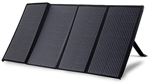 Novonova Panneau Solaire Piable 120W, Panneau Solaire Portable, pour Centrale Electrique, Panneau Solaire Extérieur/Intérieur, Camping/Randonnée/Aventure, Kit Panneau Solaire 120W