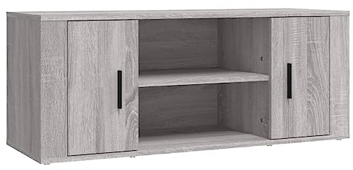 vidaXL TV Schrank Lowboard TV Möbel Tisch Board Sideboard Fernsehschrank Fernsehtisch HiFi-Schrank Wohnzimmer Grau Sonoma 100x35x40cm Holzwerkstoff