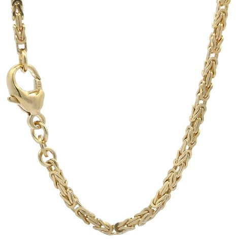 hoplo holzenplotz Goldkette Königskette Halskette Breite 1,8 mm massiv 333-8 Karat Gold, Kettenlänge:21 cm Armkette