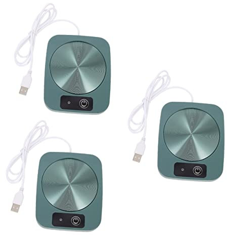 KICHOUSE 3 Pcs Usb Mug Warmer Coffee Cup Heating Coaster for Ideal for Cappuccino Cups Tea Beverages Compact Efficient Beverage Heating Solution