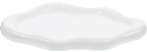 PATKAW Keramik Schmucktablett Schmuckschale Schlüsselschale Schmuckteller Ringschale Schmuck Orginazer Unregelmäßig Wolke Form für Ostern Hochzeit Geburtstag Tischdeko Weiß