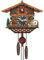 MASINIES Kuckucksuhr aus Holz, handgefertigt, Wald, Chalet, Quarzuhr für Wohnzimmer-Dekor (24,4 cm)