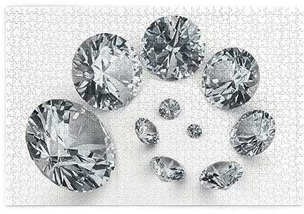 Gems Diamond Jewelry Jewels Luxury Print Jigsaw Puzzle 1000 Pieces Wooden Puzzle Gifts For Adult Family Wedding Graduation Gift Vertical Version