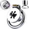 Jomyu Edelstahl Peniskäfig Verstecken Penis jj Schrumpf Käfig Metall Mit Urinierdesign Harnröhren Plug Keuschheitsgürtel Keuschheit Gerät Bondage Chastity Cage SM Sexspielzeug für Männer (50mm, Bogen)
