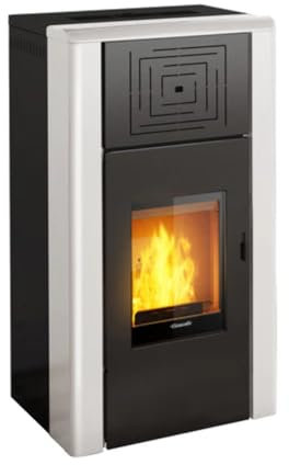 Termostufa idro a pellet nocciolino venua 31 kw bianco