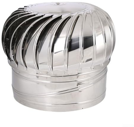 Zoegneer Edelstahl-Abdeckung Rotierende Schornsteinhaube für Lüftungsrohre Rauchschornsteine Luftabsaugung (Ø110 mm)