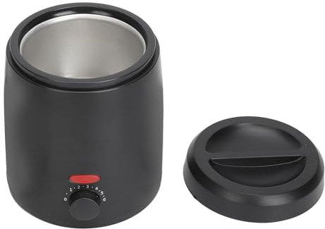 Brrnoo Máquina Caliente de Cera para Depilación, Portabilidad de 200 Cc que Derrite Rápidamente Aluminio (Enchufe de la UE 220V)