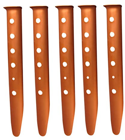 Toddmomy 5pcs u Shaped Nail Aluminum Tent Stakes for Beach Snowfield Camping Gear Tent Nail Lightweight