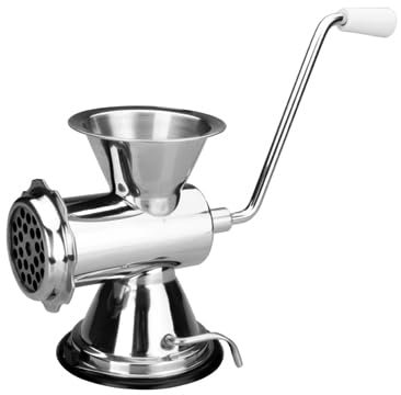 Suinga Tritacarne manuale 3 dischi acciaio inox, dimensioni 17 x 12 x 19 cm