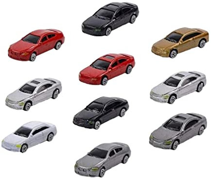 Yililay 1:87 Modello in Scala Mini Mini Scala Model Auto 1/87 Ho Scala Scenery Street Layout Table Veicolo 10PC, Colore Casuale