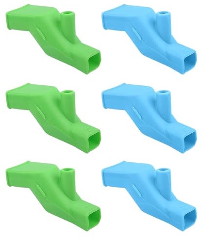 6pcs Silicone Faucet Extender, Faucet Connector Kitchen Water Tap Extension,Tooth Brushing Gargle Hand Washing Extender Bathroom Kitchen Sink Faucet Silicone Extender Accessories(3 Blue+3 Green)