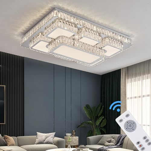 Eurotondisplay LED Pendelleuchte Deckenleuchte TY3019-95x65 cm Leuchte Lampe mit Fernbedienung oder Handy-App Lichtfarbe/Helligkeit einstellbar dimmbar A (TY3019-95x65 cm)