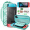 Switch Tasche Accessories Bundle Zubehör，11 in 1 Switch Zubehörset: Switch Tragetasche, Switch Schutzhülle, Switch Bildschirmschutz, Spielkoffer, Aufkleber&4PCS Niedlich Daumenkappen - Animal Crossing