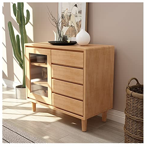 XXAezr Sideboard Küche Nordic Sideboard Wohnzimmer Teeschrank Küche Schrank Spind Sideboard(Color:Yellow)