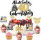 Happy Birthday Cake Topper 40 Geburtstag Männer Tortendeko 13 Stück Alles Gute zum Geburtstag Schwarz Gold Torten Deko 40. Geburtstag Männer Kuchen Deko