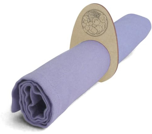 5 x 'Roast Dinner Plate' Wooden Napkin Rings/Holders (NR00062594)