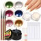 Teenitor Chrome Nail Powder with 3D Nail Gel, Gold Chrome Powder for Nails Pearl Chrome Nail Powder, Nail Chrome Nail Art Tools