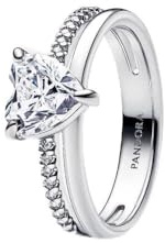 Pandora Doppelband Herz Ring 193100C01 Damenring