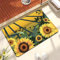 Tappetino da bagno con girasole e farina fossile assorbente, tappetino da doccia per asciugatura rapida, con retro in gomma antiscivolo, facile da pulire e ideale per la zona doccia