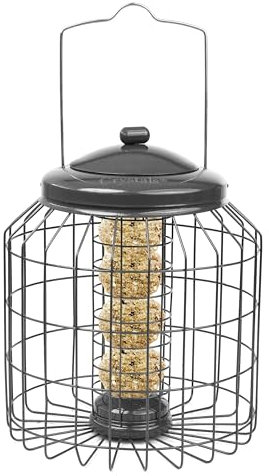 Crystals Squirrel Proof Hanging Bird Feeder for Small Birds – Heavy Duty Garden Peanut & Fat Ball Feeders – Wild Bird Feeders (Fatball Feeder)