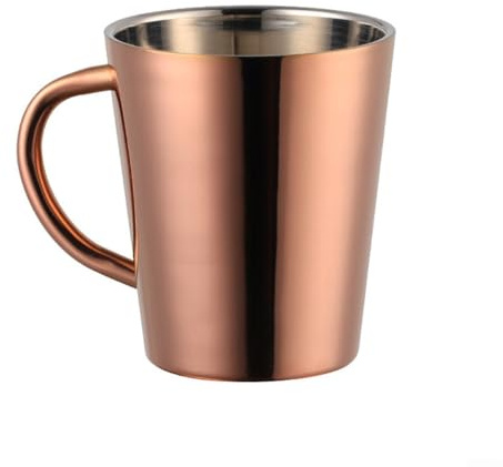 Doppelwandige Konstruktion in einer stilvollen Tasse mit 300 ml Fassungsvermögen aus Edelstahl für jede Getränkepräferenz (Roségold)