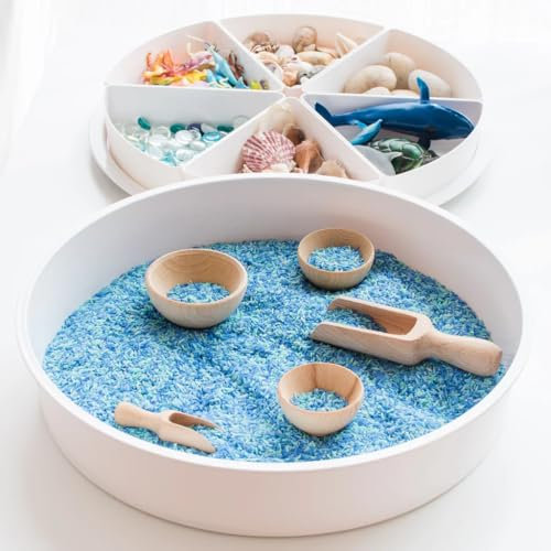 Tuff Tray with Lid – 43cm Sensory Play Tray for Toddlers – Kids Activity Tray for Water, Sand & Messy Play – Ideal Developmental Toy for SEN & Early Years Learning