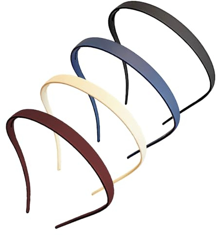 YFTRFR 4 Stück Kein Kopfschmerz Haarreif, Mattes Finish Haarreifen Ohne Druck Rutschfest mit Zähnen für Frauen, Make Up, Sport, Fitness, Tägliches, Alltag, Freizeit, Party(4 Farbe)