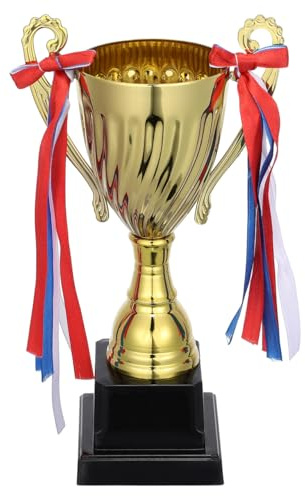 DOITOOL Metal Trophy Cup Sports Competition Trophy for Football Basketball School Tournament Award Winner Prize 9.45in 1 piece