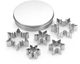 Tala Stainless Steel Snowflake Shaped Pastry and Cookie Cutters