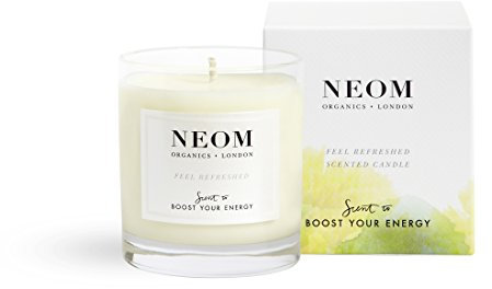 NEOM- Feel Refreshed Scented Candle, 1 Wick | Lemon & Basil | Scent to Boost Your Energy,White,185 g (Pack of 1),1101171