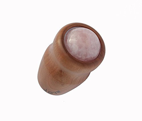 JOYA Massageroller mini Face & Body Kirsche mit Rosenquarz (Made in Germany)