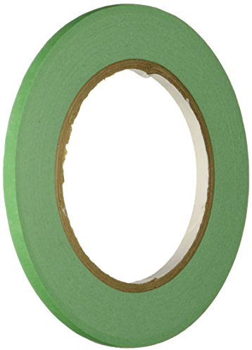 Zar Malerkrepp 1/4-Zoll x 60-Yard Grün Maskierband, 0,6 cm x 60 Yards, Kunststoff, Gummi, 1 Stück, Wasserfest, Maler und Gewerbe