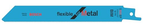Bosch Accessories 2 pièces Lame de scie sabre S 922 EF Flexible for Metal (pour le métal, 150 x 19 x 0,9 mm, Accessoires scie alternative)