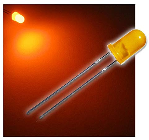 world-trading-net 50 LEDs 5mm diffus orange/amber Typ WTN-5-1800o, Leuchtdiode, bedrahtet, Diode leuchtend, als Bauteil