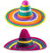 NET TOYS Multicolor Sombrero Hut Mexikaner Sombreros Strohhut Sommerhut Partyhut Fasching Karneval Mexiko