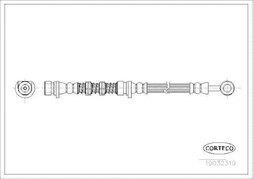 Corteco 19032319 Bremsschlauch vorne | 19032319 Kompatibel mit Freelander I (L314),Freelander I Soft Top (L314)